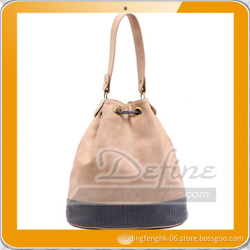Large Drawstring PU Leather Crossbody Handbag